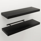 Floating Shelves for Wall, 9.3" Deep Wall Mounted Wood Shelves for Bathroom, Bedroom, Living Room, Kitchen, Hanging Shelf for