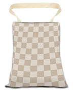 Car Trash Can, Durable Hanging Car Trash Garbage Bag, Cute Automotive Garbage Cans Organizer, Luxury Beige Checkerboard