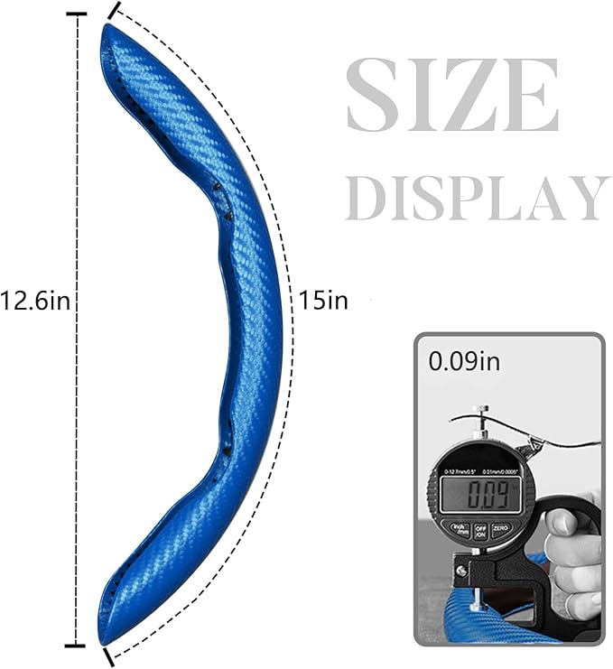 Carbon Fiber Steering Wheel Cover 3pcs Anti-Slip Car