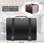 25 Pockets Accordion File Organizer with Handle, Expanding File Folders,Important Papers Document Organizer,Expandable,Durabl