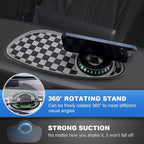 Multifunctional Car Anti Slip Pad, Multifunctional Rotatable Phone Holder Car DashboardMat with Temporary Parking Number, Aut
