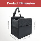 Upgrade Car Seat Organizer Backseat with Storage Pockets, Multipurpose Car Organizer Hanging, Car Trash Bag Can,Premium PU