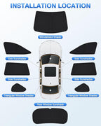 Window Shades for Toyota RAV4 2019-2025 Accessories Windshield Sun Shade Side Rear Window Covers Sunshade Sun Visor Shield Privacy Protection for Camping Keep Vehicle Cool Black 8PCS