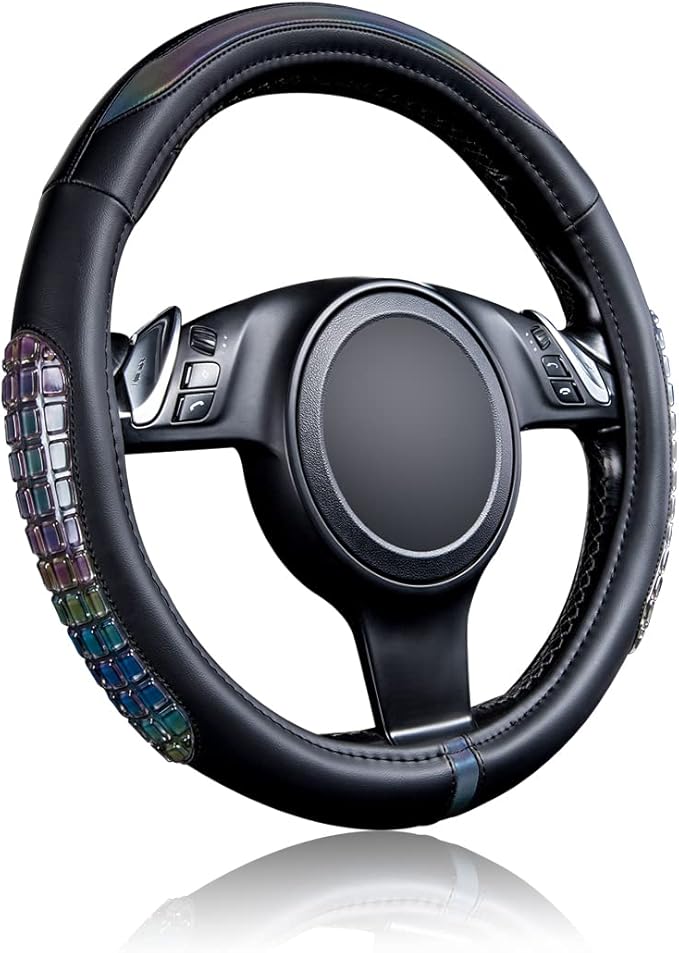 Flying Banner car Steering Wheel Cover Gel Massage Velvet Cool Warm Universal Size 15 inches SUV Truck Anti Slip Odorless Sum