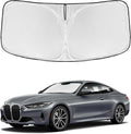 Windshield Sun Shade for BMW 4 Series 2021-2025 2026 430i 440i i4 m4 330i - 4 Layers for Front Windows Shade Cover Custom Fit 4 Series Sun Visor 250T Retractable Shade Blocks UV Rays Car Accessories