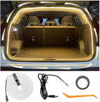 Trunk Dynamic Flowing LED Light Strip for CAR or SUV (Universal Fit), 177Inch Silicone Waterproof Neon Light Strip Embedded, Flexible Cutting 12V Auto Interior Lights Strip (Waem Light 177inch)