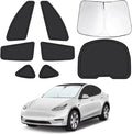 8pcs Car Window Shades Intended for Tesla Model Y 2020-2024(not for Juniper), Foldable Car Window Covers for Privacy, Full Sunshades Fit for Tesla Front Rear Windshield Side Windows to Block UV