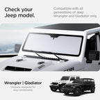 Spigen Triple-Coated CryoShade Front Windshield Sunshade (Reinforced Velcro Strap) Designed for Jeep Wrangler JL 2025-2018 & Gladiator 2025-2020