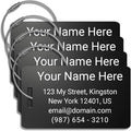 Heavy Duty Personalized Luggage Tags for suitcases - Handmade Customized Laser Engraved Metal Luggage Tags with Stainless Ste