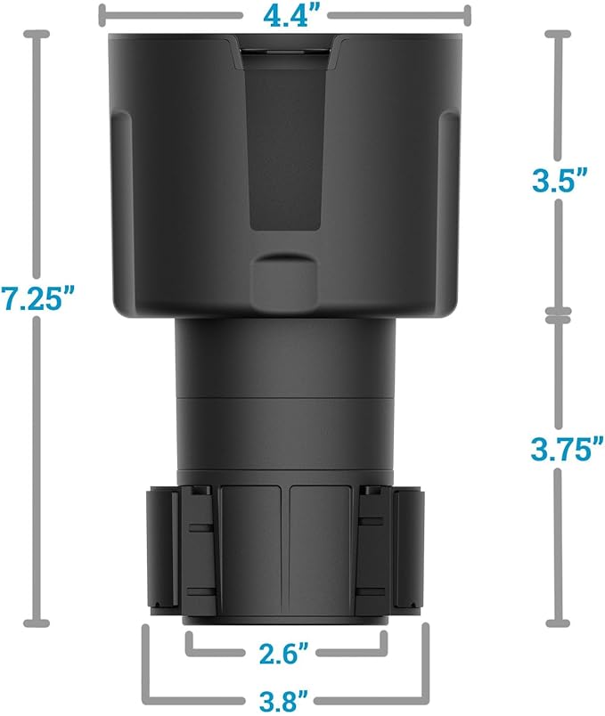 Swigzy Car Cup Holder Expander (Long Base) - Adjustable Expandable Insert Extender, Automotive Adapter Holds Hydro-Flask, Yet