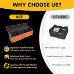 Car Trunk Organizer, Collapsible Sturdy Trunk Storage Container with Lid and Handle Large Leather Car Trunk Storage (Orange, 39