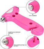 2 Pack Car Safety Hammer, Pink Emergency Escape Hammer with Window Breaker and Seatbelt Cutter for women,Interior Car Safety 