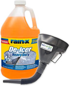 Rain-X De-Icer Windshield Washer Fluid -25F 1 Gallon - Ultimate Visibility, Protection Plastic Funnel Spout for Easy Pouring 