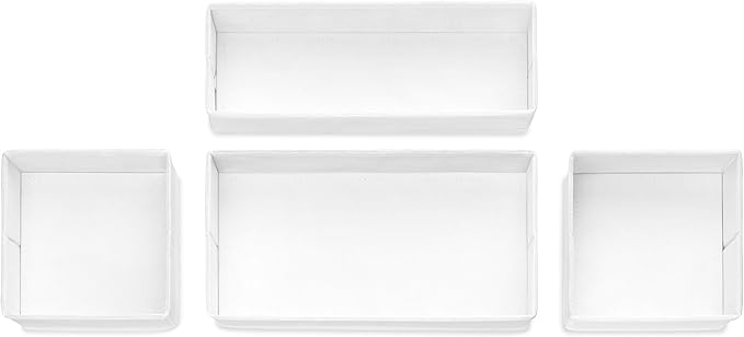 Whitmor Set of 4-White Drawer Organizer