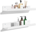 upsimples Acrylic Shelves for Wall Decor, 15" Display Shelf Perfume Organizer for Bathroom, Bedroom, Living Room, Floating Bo