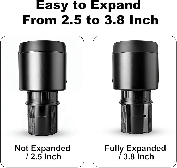 Golf Cart Cup Holder Adapter, Universal Expandable Golf Cart Heater Holder Compatible with 16 Oz/1 Lb Propane Tank and Most G