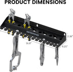 UNITEDPOWER Vise Grip Holder, Wall Mount Pliers Storage Rack Organizer for Workshop, Shed, Garage, Stores up to 15 Vises or 1