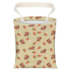 Cute Car Trash Can, Hanging Canvas Car Back Seat Organizer and Storage Bag, Funny Car Trash Bag For Travelling, Outdoor Cute Bear Strawberry