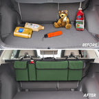 BELOMI Car Trunk Organizer, Auto Waterproof Sturdy Backseat Hanging Large Storage Collapsible Cargo Bag with Anti-Slip