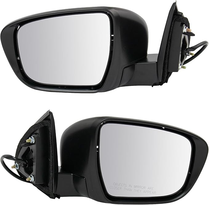 TRQ Driver & Passenger Side Power Mirror Set Paint to Match Manual Folding Compatible with 2017-2021 Nissan Rogue Sport NI132