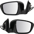 TRQ Driver & Passenger Side Power Mirror Set Paint to Match Manual Folding Compatible with 2017-2021 Nissan Rogue Sport NI132