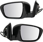 TRQ Driver & Passenger Side Power Mirror Set Paint to Match Manual Folding Compatible with 2017-2021 Nissan Rogue Sport NI132
