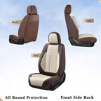 Coverado Front Seat Covers, 2 Pack Waterproof Seat Covers for Cars, Luxury Leather Seat Cushions, Front and Rear Seat Protect