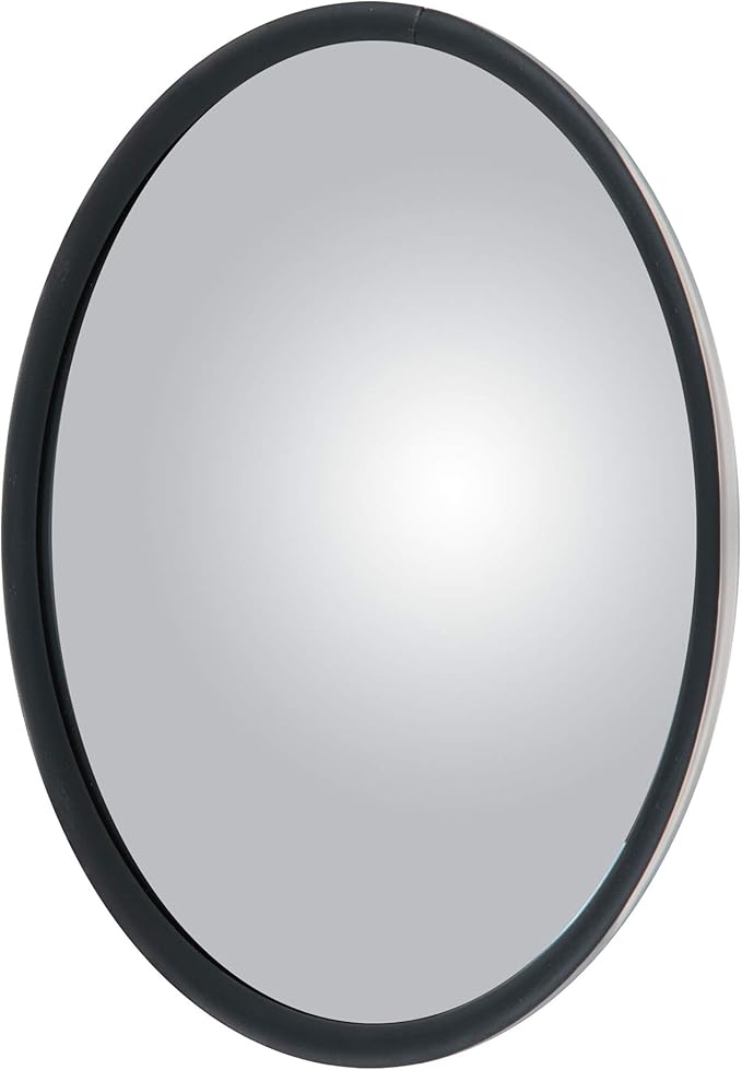 RETRAC 609898 8-1/2-Inch Stainless Steel Offset-Mount Convex Mirror Head with J-Bracket, Universal Driver or Passenger Side