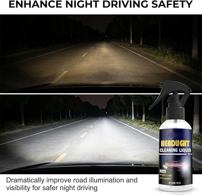 Car Headlight Restoration Spray Kit for Polishing Car Headlight, 2026 New Light Cleaner & Restorer Kit with Cleaning Cloth fo