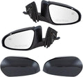 TRQ Driver & Passenger Side Power Heated Mirror Set Paint to Match with Turn Signal Compatible with 2013-2018 Toyota Avalon T