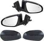 TRQ Driver & Passenger Side Power Heated Mirror Set Paint to Match with Turn Signal Compatible with 2013-2018 Toyota Avalon T