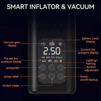 5-in-1 Portable Tire Inflator and Car Vacuum Cordless, 150PSI Smart Air Compressor with Auto Shut-Off, Powerful Suction Handheld Vacuum for Pet Hair, Blower Function, LED Light