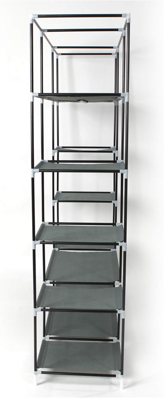 67" Freestanding Closet Organizer,Non-Woven Fabric Closet Wardrobe,Portable Covered Garment Rack,Steel Tube Wardrobe Clothes 