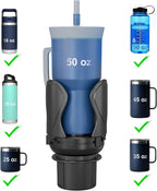 Car Cup Holder Expander, Cup Holder Extender Adapter with Expandable Arm and Adjustable Base, Compatible with Yeti Ramblers, 