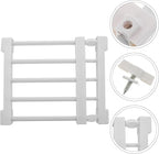 KALLORY Versatile Nail-Free Adjustable Wardrobe Storage Shelf Divider 30-40cm White Closet Organizer for Clothes Partition an