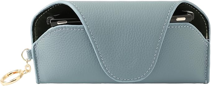 Magnetic Sunglass Holder for Car Visor, Travel Sunglasses Case with Clip for Purse, Eyeglasses Case