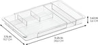 iDesign Expandable Vanity Drawer Organizer, The Clarity Collection – 11.25” to 18.5”, Clear