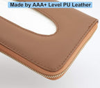 Car Tissue Holder, Sun Visor Tissue Holder, Car Visor Napkin Holder, PU Leather Backseat Tissue Case Holder for Car Vehicle with Zipper (Brown)
