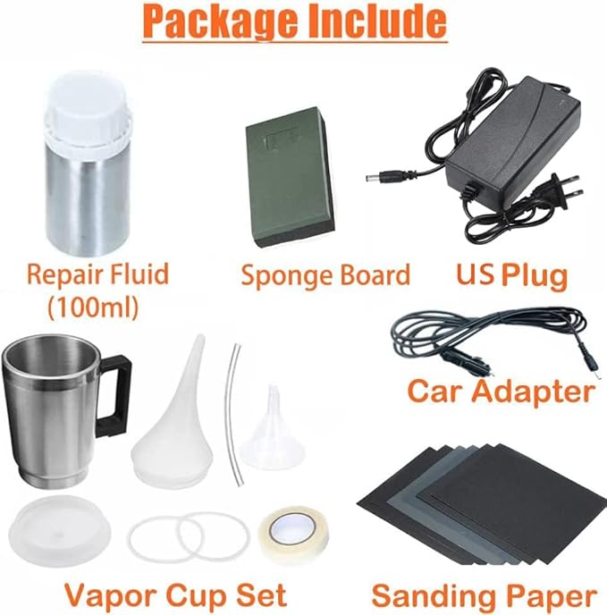 Headlight Restoration Kit, Car Headlight Glass Scratch Renovation Tool, Automobile Headlight Lens Polish Repair Tool with UV 