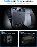 for 2025 Toyota 4Runner Center Console Armrest Cover& Armrest Hidden Privacy Tray 2-in-1 - [Friendly Liquid Silicone Rubber& OEM Design] - Thin Armrest Box Cover - Black