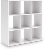 Signature Design by Ashley Onita Modern 3-Tier Floor Standing 9 Cube Organizer for Living Room, Wood, Works with 10.5" W x 10