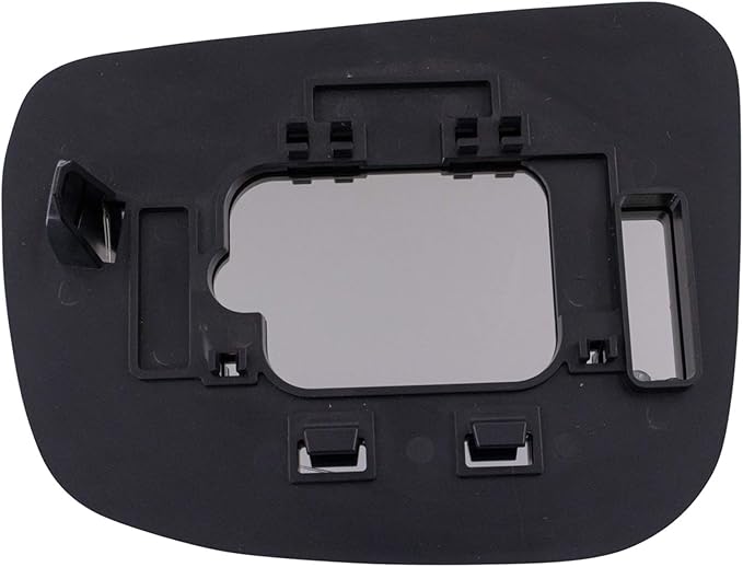 TRQ Driver Side Mirror Glass with Backing Plate Snap On Clear Compatible with 2007-2012 Nissan Versa Hatchback 2007-2011 Vers
