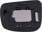 TRQ Driver Side Mirror Glass with Backing Plate Snap On Clear Compatible with 2007-2012 Nissan Versa Hatchback 2007-2011 Vers