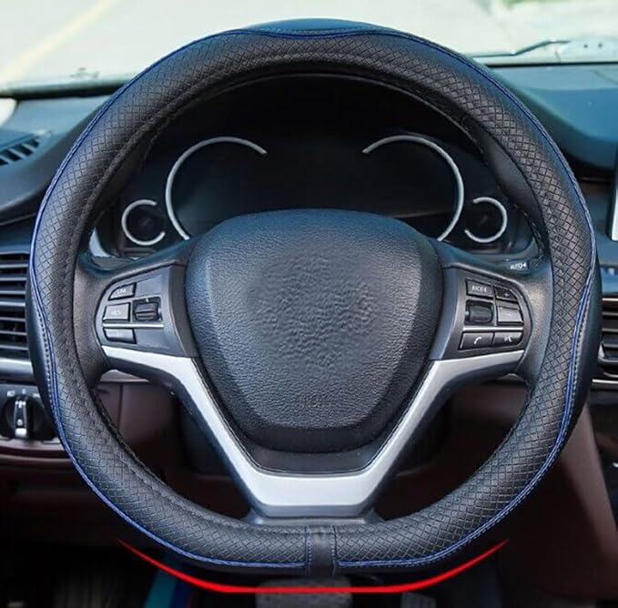 Mayco Bell Flat Bottom Steering Wheel Cover Anti-Slip,Safety,Soft,Breathable,Durable,Full Surround,Comfortable Grip Microfibe