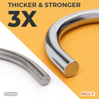 INCLY 1/4" Pegboard J Hooks, 100PCS Heavy Duty Peg Board Hooks Accessories with Peg Locks & Rubber Tipped, Peg Board Tool Han
