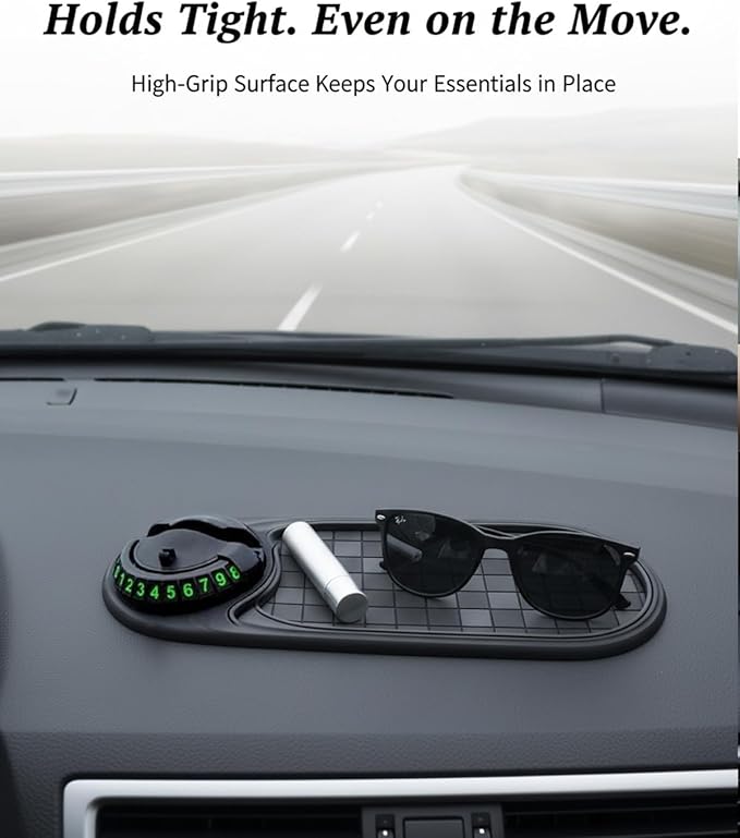 Multi-Functional Support Anti-Slip Pad for Car, 360° Rotating Gel Pad Car Dashboard Cell Phone Holder, Universal Navigation S