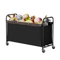 StorageWorks Toy Box with Wheels for Kids, 135L Large Toy Storage Chest and Organizer, 23" Metal Toybox with 360° Swivel Whee