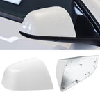 Jaronx Compatible with Tesla Model Y Side Mirror Cover Replacement 2020 2021 2022 2023 2024, Right Passenger Pearl White Door Rearview Mirror Cover Caps, for Tesla Model Y Accessories