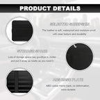Car Sun Visor Organizer, Leather Sun Visor Pocket Organizer Case with Multi-Pocket Net Zipper, Suede Note Holder Car Visor Storage Pouch for Card Pen Sunglasses Document (Black)