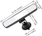 Rear View Mirror,LECAMEBOR Universal Thickened Anti-glare HD Car Interior Rear View Mirror-(With Adjustable Suction Cup)